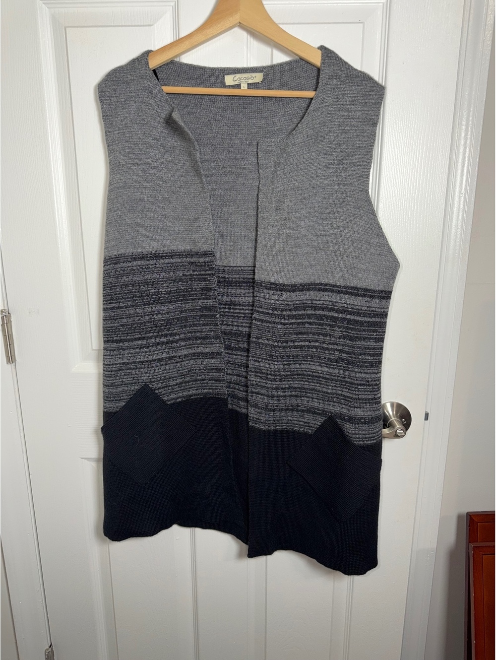 Cocogio Merino Wool Open Sweater Vest
